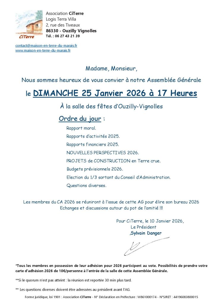 Assemblée Générale 2026 de l'Association CiTerre