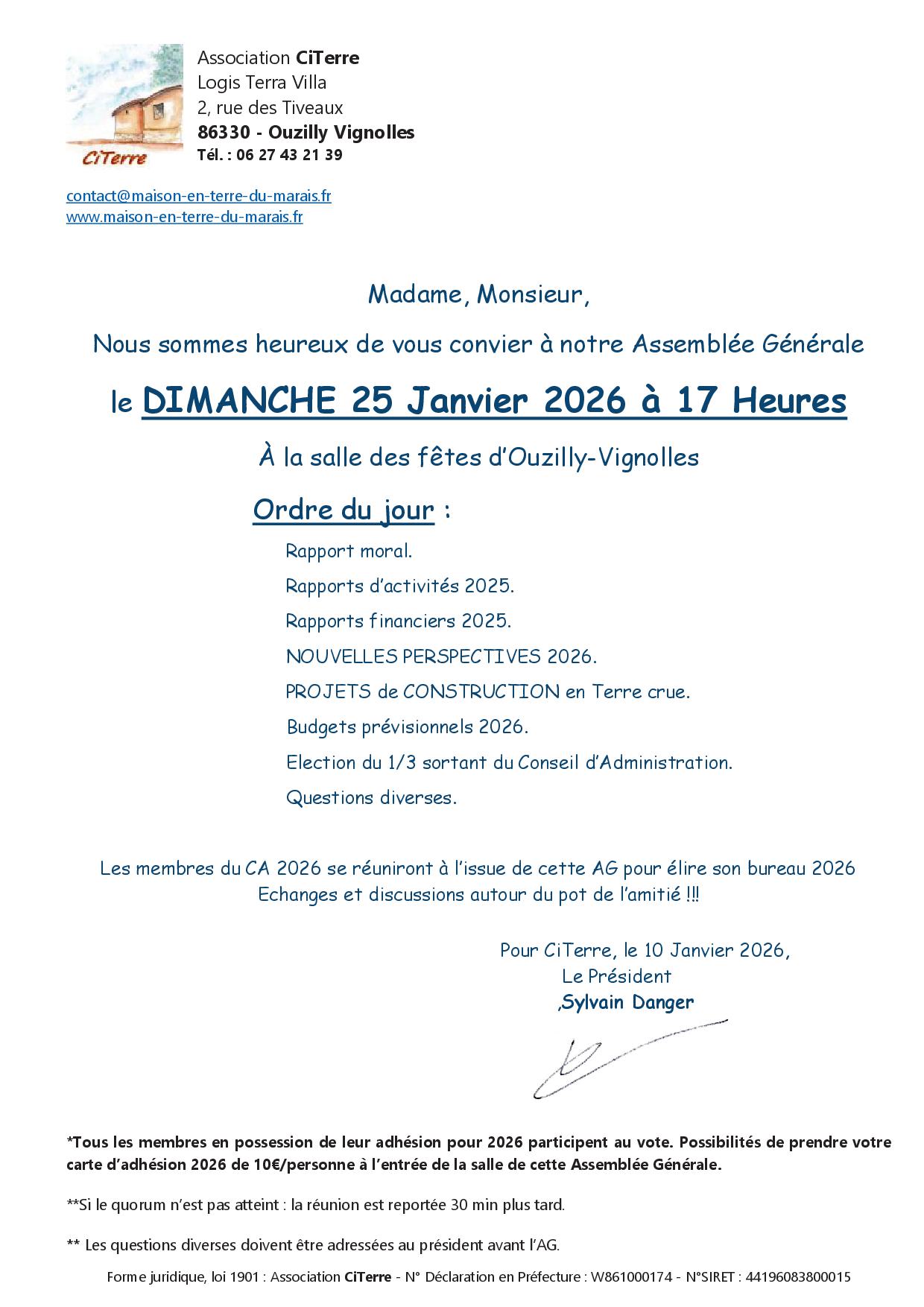 Assemblée Générale 2026 de l'Association CiTerre